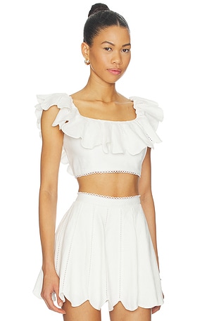 AZULU Nela Top in Ivory