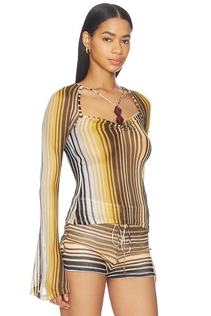 AZULU Kanya Top in Brown
