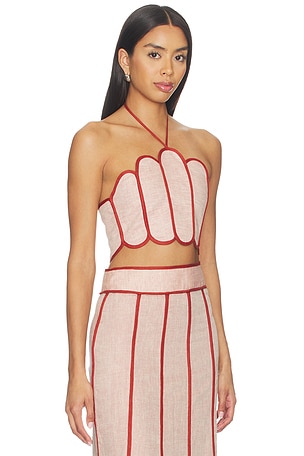 AZULU Lena Top in Brick