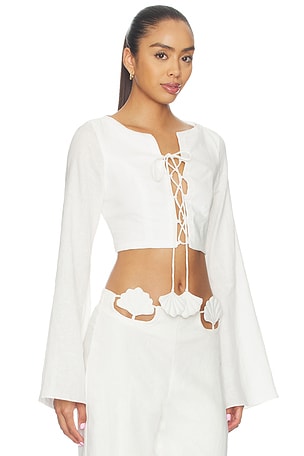 AZULU Amelie Top in Ivory