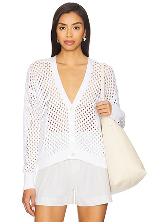 Solid Mesh Cardigan Autumn Cashmere