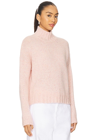 Autumn Cashmere Boxy Chunky Mock Sweater in Pink