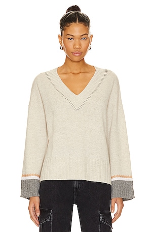 V-Neck Cropped Sweater – Melie Bianco