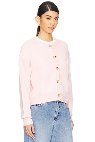 Autumn Cashmere Saddle Shoulder Cardigan in Blush