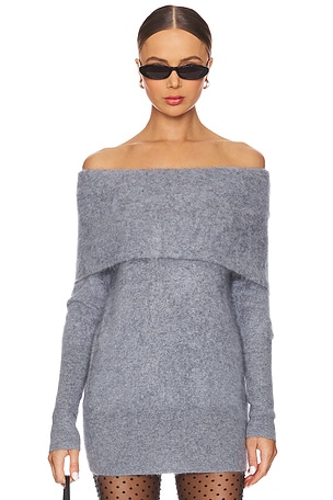 Brushed Slouchy Off The Shoulder Tunic Autumn Cashmere