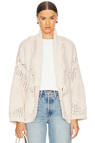 Fringed Shawl Collar Jacket Autumn Cashmere