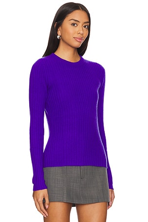 Autumn Cashmere Rib Crew in Purple