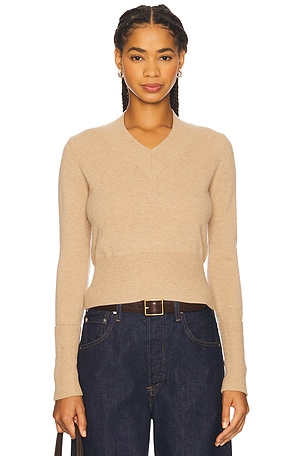 V Neck With High Cuffs Autumn Cashmere