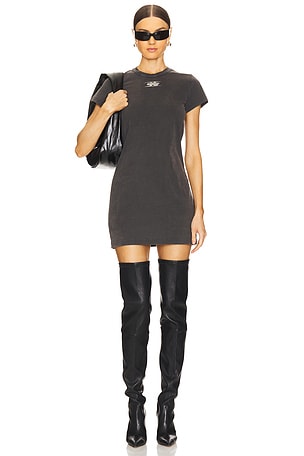 Shrunken Tee Mini Dress With Blade Logo Alexander Wang