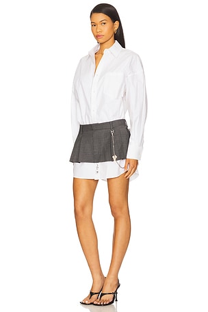 Alexander Wang Pre-styled Shirt Dress With Chain in White