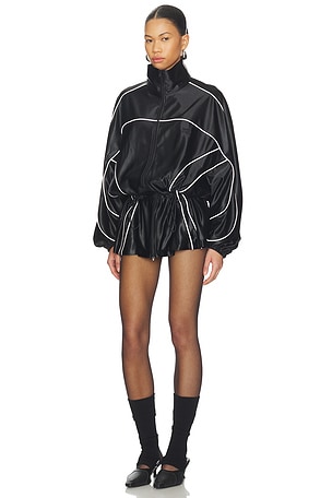Alexander Wang Parka Dress With Reflective Piping in Black
