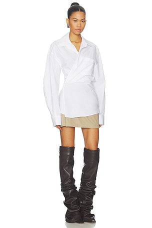 Alexander Wang Pre-Styled Mini Wrap Dress in White
