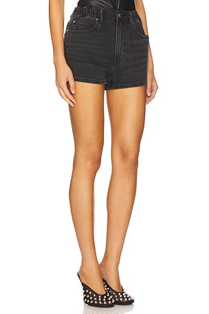Alexander Wang Marathon Short With Logo Emboss Side Panels in Black