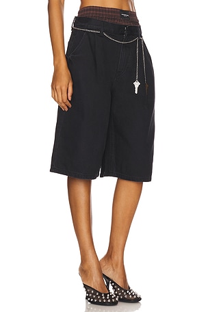 Alexander Wang Pre-styled Pleated Short in Black