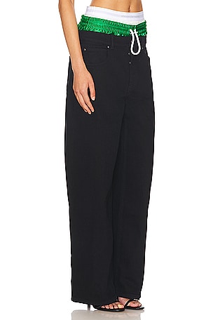 Alexander Wang Trilayer Baggy Pant in Black