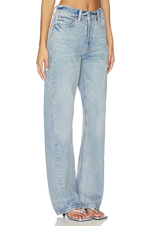 Alexander Wang Relaxed Straight Cut With Crystal Belt Loops in Blue