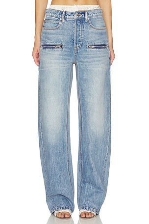 Silk Prestyle Float Jeans With Horizontal Zips Alexander Wang