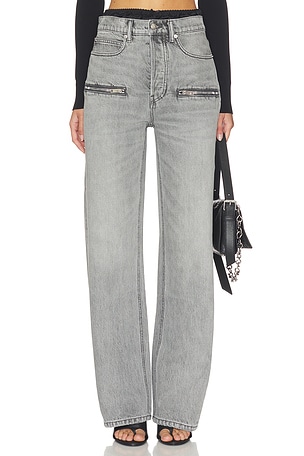 Silk Prestyle Float Jeans With Horizontal Zips Alexander Wang