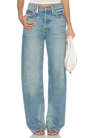 Float Mid Rise Relaxed Jeans With Crystal Beltloops Alexander Wang
