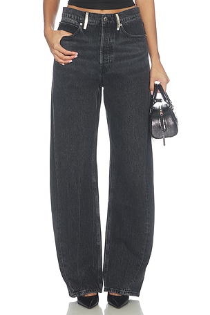 Float Mid Rise Relaxed Jeans With Crystal Beltloops Alexander Wang