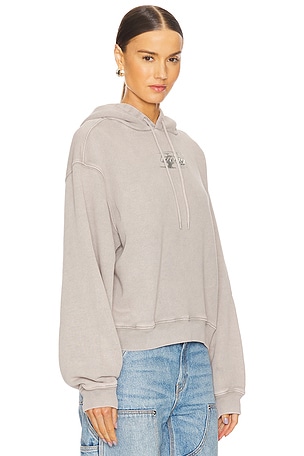 Alexander Wang Hoodie With Blade Logo in Cream