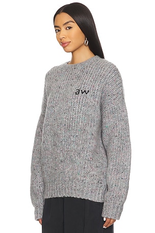 Alexander Wang Crewneck Pullover Sweater in Grey