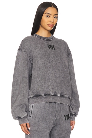 Alexander Wang Essential Terry Crew Sweatshirt in Grey