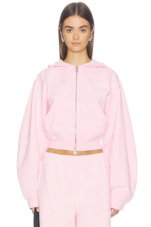 Zip-up Hoodie with Logo Print Alexander Wang
