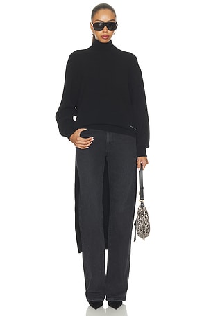 Long Sleeve Turtleneck With High Low Hem Alexander Wang