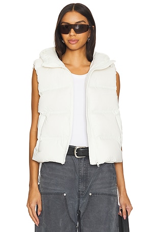 Jacquard Channel Cropped Puffer Vest Alexander Wang