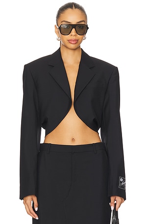 Cropped Drape Back Blazer Alexander Wang