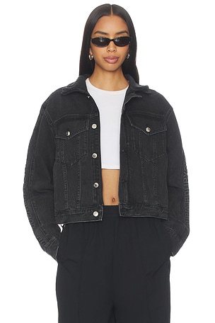 BLOUSON DENIM TRACK WITH EMBOSSED LOGO PANEL Alexander Wang