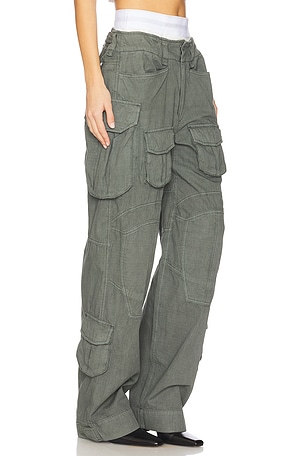 Alexander Wang Prestyled Cargo Pant in Green