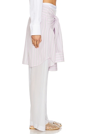 Alexander Wang Boxer Pant With Prestyled Shirt in Lavender