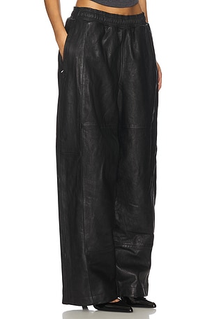 Alexander Wang Mid Rise Patchwork Sweatpant in Black