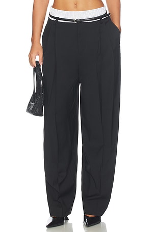 PANTALON MID-RISE BELTED TAILORED W/ PRE-STYLED BOXER Alexander Wang