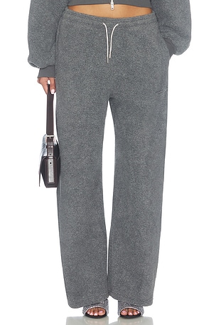 Mid-Rise Track Pant With Rhinestone Drawcord Alexander Wang