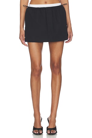 Mid Rise Mini Logo Elastic Skirt Alexander Wang