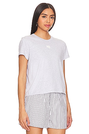 Alexander Wang Essential Shrunken Tee in Light Grey