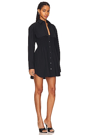 Alexander Wang Smocked Mini Dress in Black