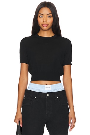 Short Sleeve Tee With Embossed Logo Alexander Wang