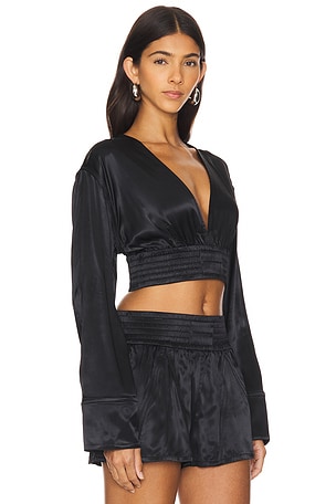 Alexander Wang V Front Elastic Long Sleeve in Black