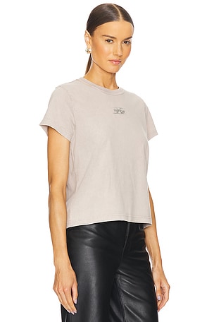 Alexander Wang Shrunken Tee With Blade Logo in Cream