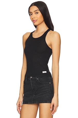 Alexander Wang Hotfix Classic Racer Tank in Black