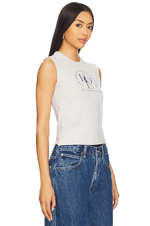 Alexander Wang Graphic Baby Muscle Tee in Light Grey