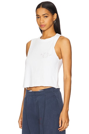 Alexander Wang Graphic Twisted Muscle Tank in White