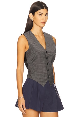 Alexander Wang Tailored Vest With Chain in Grey