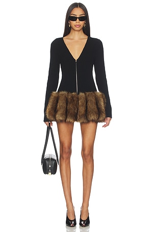 Faux Fur Zip Up Top Alexander Wang