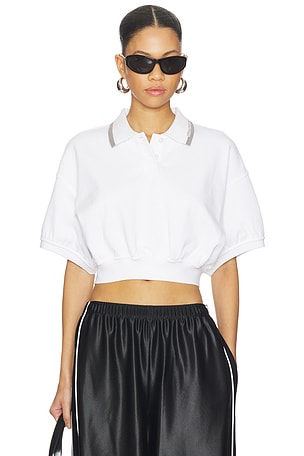 Relaxed Cropped Polo Alexander Wang