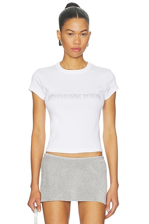 Baby Tee With Hotfix Graphic Alexander Wang